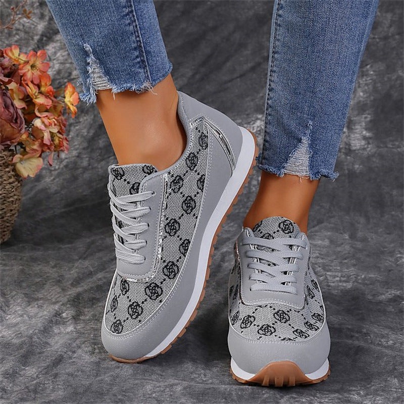 Women's Floral Print Sneakers