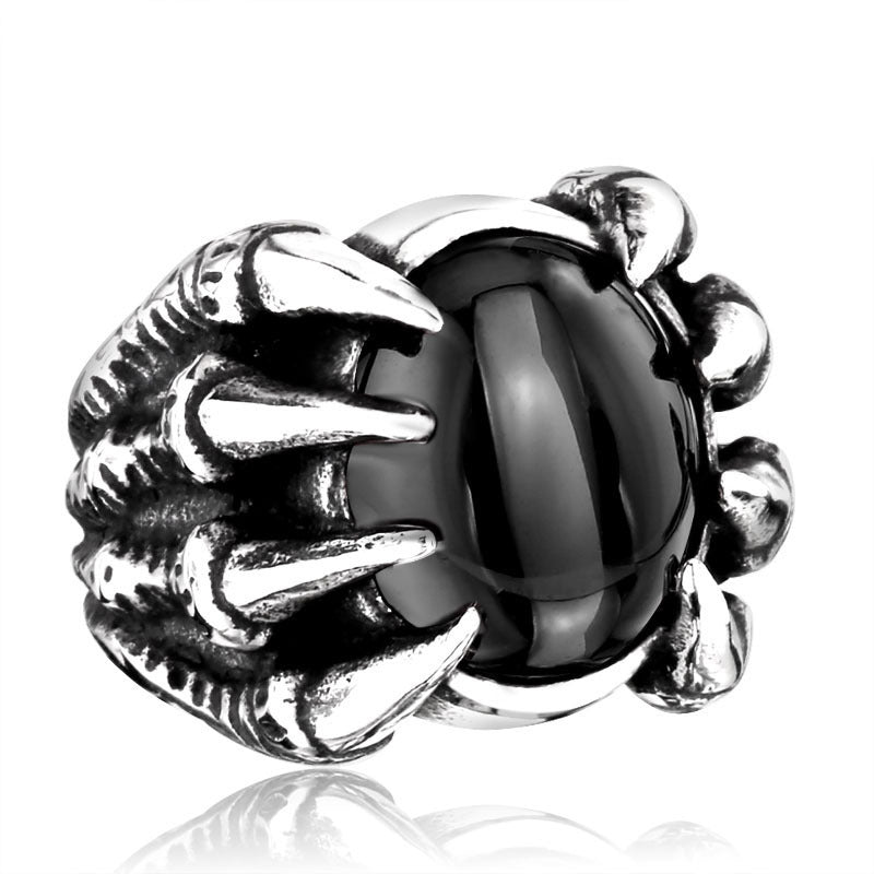 Men's Vintage Titanium Zircon Ring