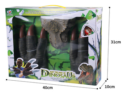 Dinosaur Mask Headgear Claw Gloves Toy Game Props